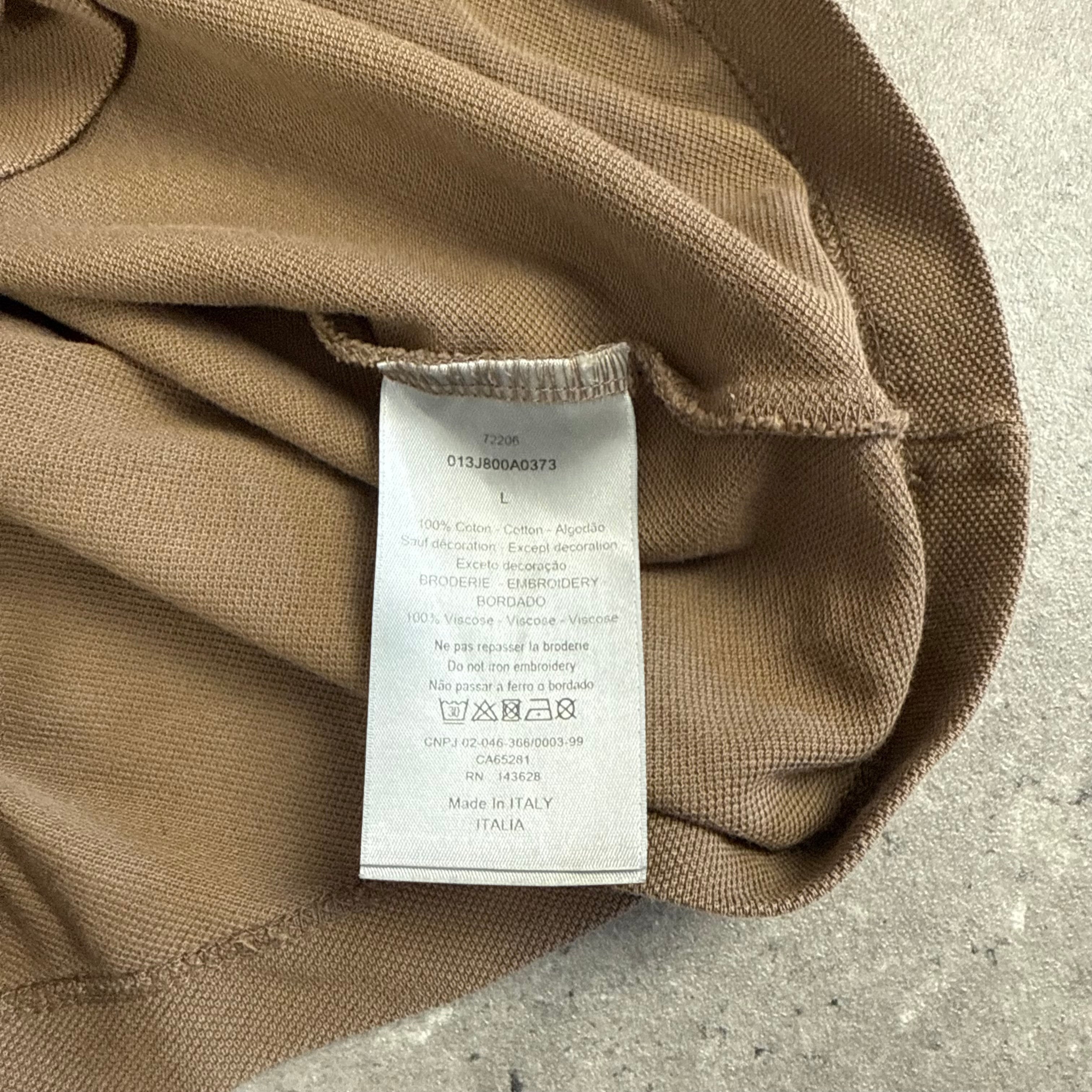DIOR CD ICON POLO BROWN - L (FITS M)