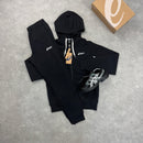 ASICS FLEECE CLUB TRACKSUIT - BLACK