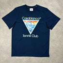 CASABLANCA T-SHIRT - TENNIS CLUB ICON - NAVY