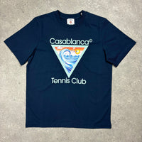 CASABLANCA T-SHIRT - TENNIS CLUB ICON - NAVY