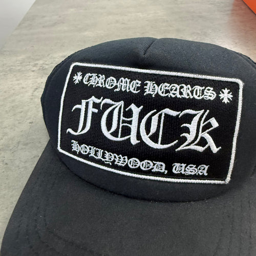 CHROME HEARTS “FUCK HOLLYWOOD” CAP - BLACK