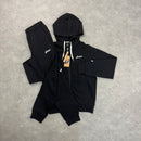 ASICS FLEECE CLUB TRACKSUIT - BLACK
