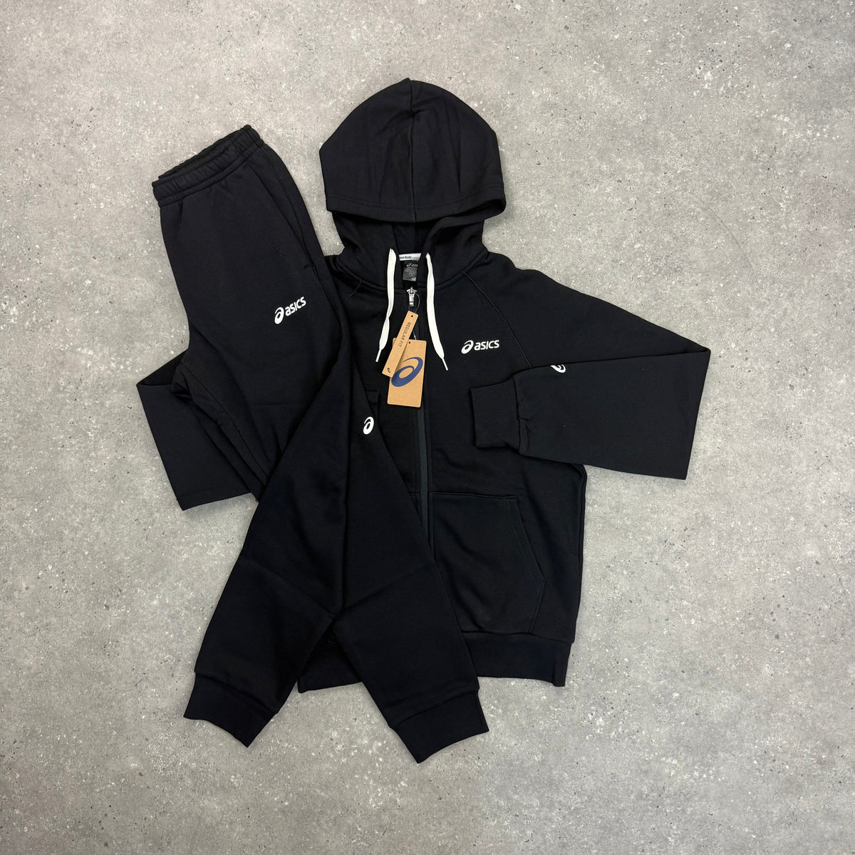 ASICS FLEECE CLUB TRACKSUIT - BLACK