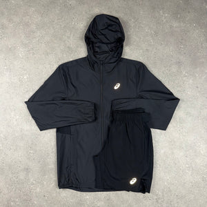 ASICS CORE JACKET & 7" SHORTS SET - BLACK