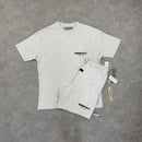 ESSENTIALS SS22 - T-SHIRT & SHORT SET  - LIGHT OATMEAL