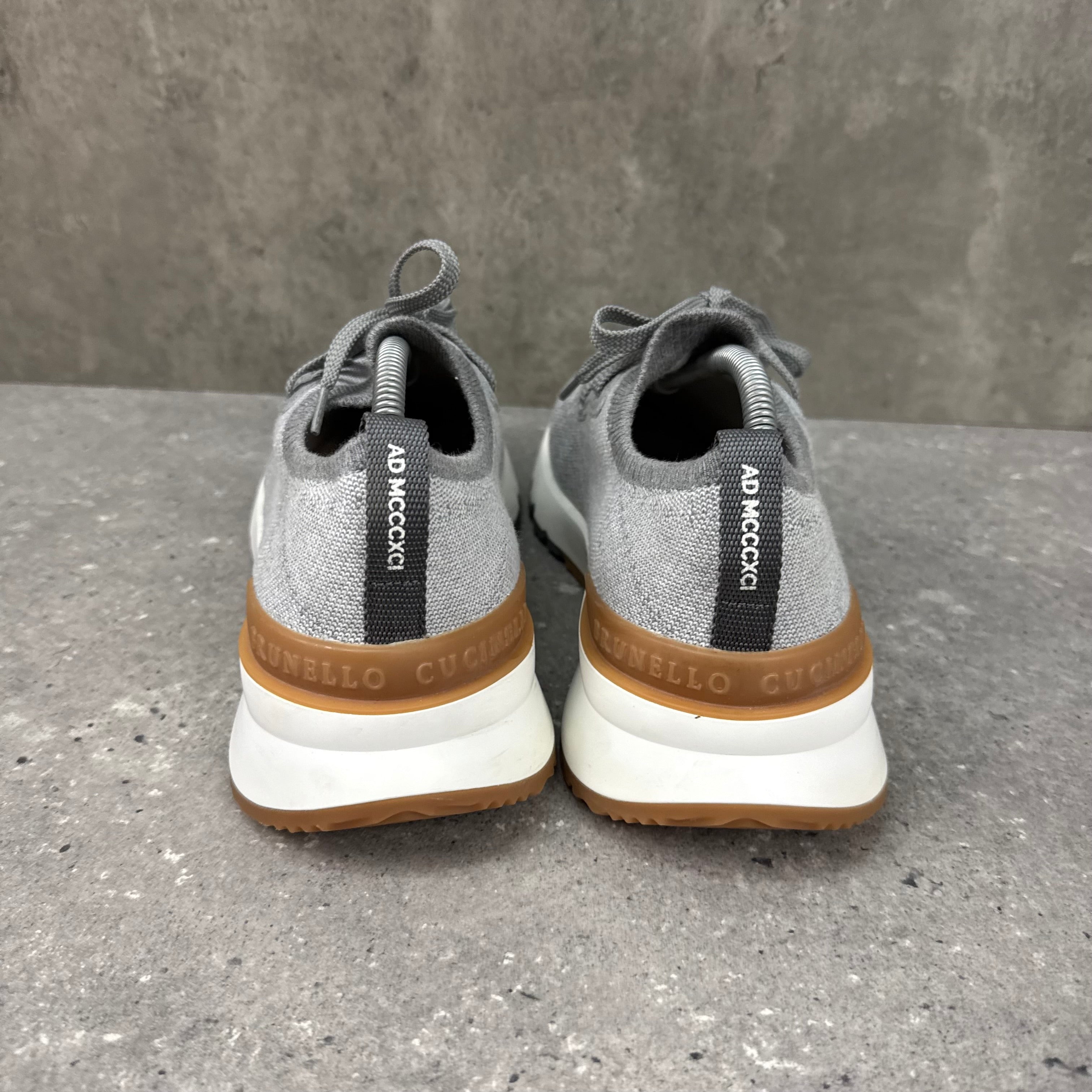 BRUNELLO CUCINELLI KNIT LACE UP SNEAKERS - (EU43 / UK9)