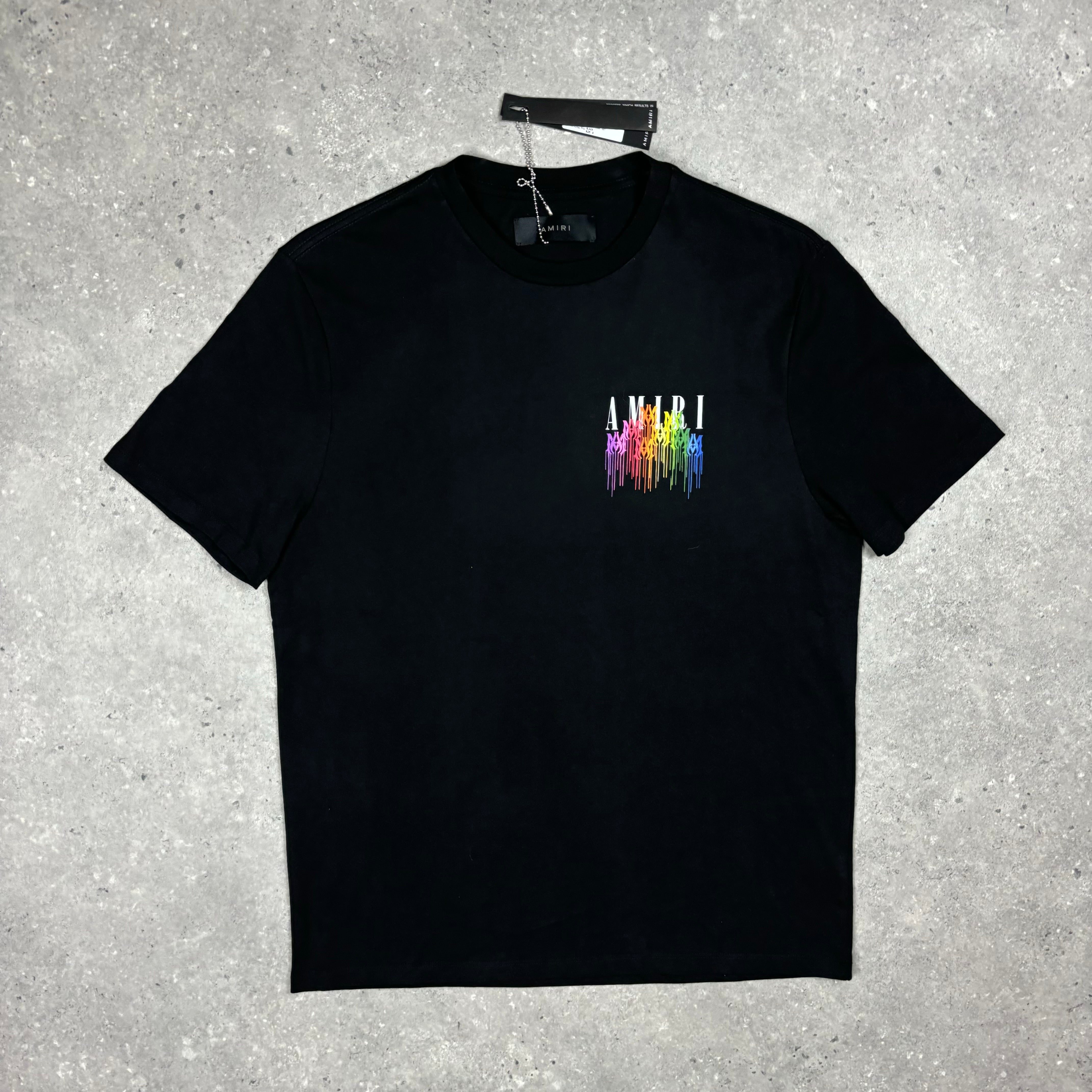 AMIRI DRIP COLLAGE T-SHIRT - BLACK