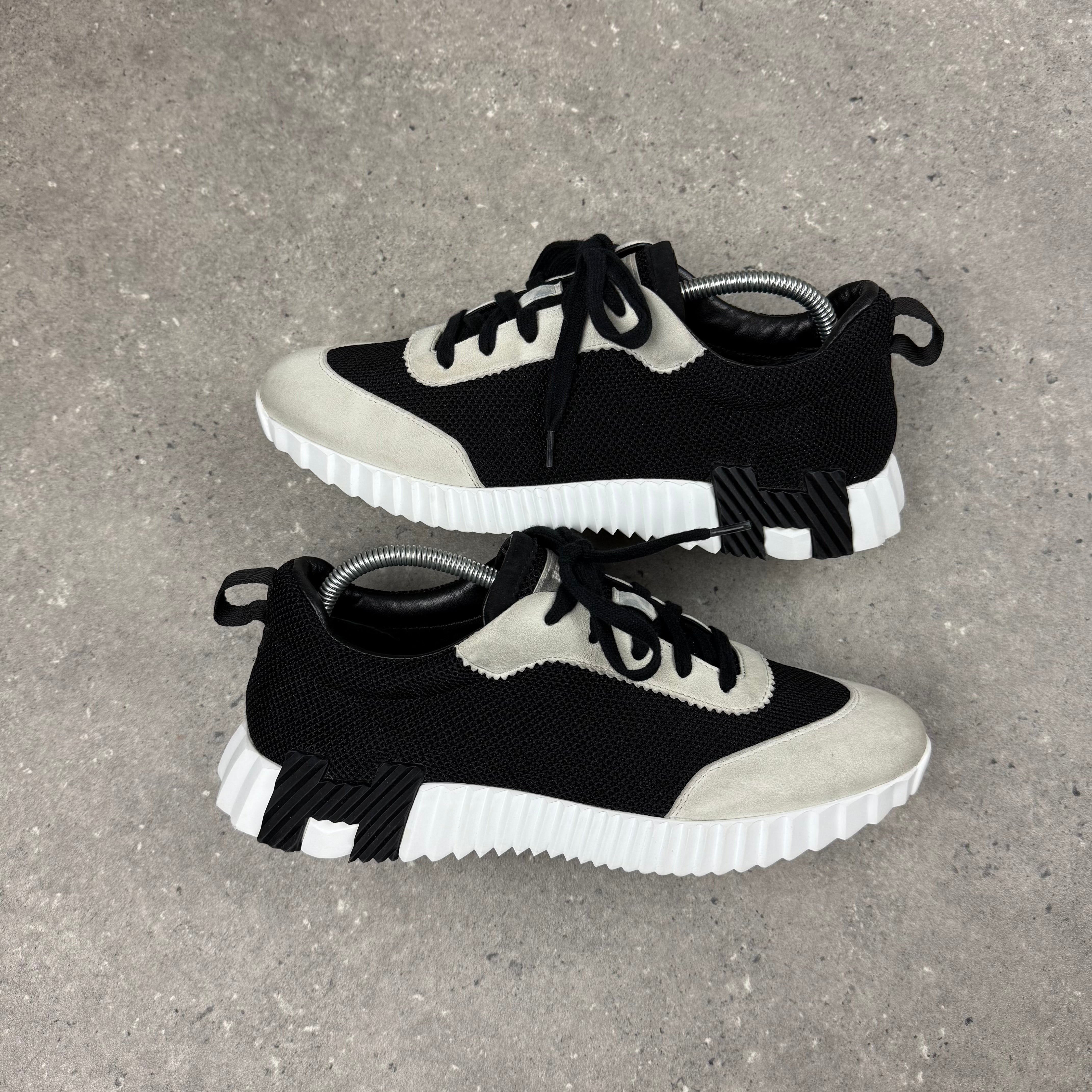 HERMES BOUNCING BLACK/CREAM - (EU42 / UK8)