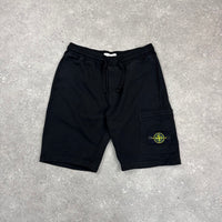 STONE ISLAND SHORTS BLACK - (M)