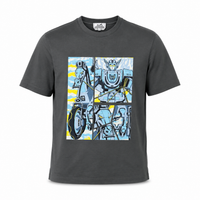HERMES GRAPHIC T-SHIRT GREY - (S)
