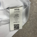 AMI PARIS WHITE RED DE COEUR COTTON T-SHIRT