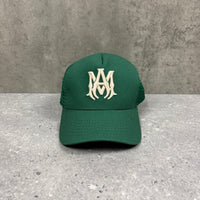 AMIRI GREEN MA LOGO TRUCKER CAP