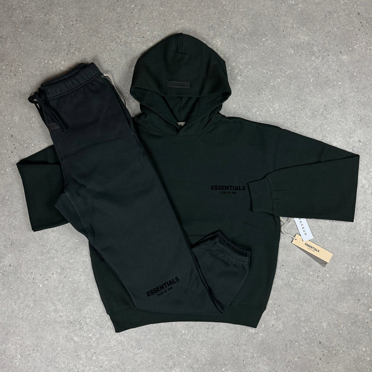 ESSENTIALS BLACK “STRETCH LIMO” TRACKSUIT