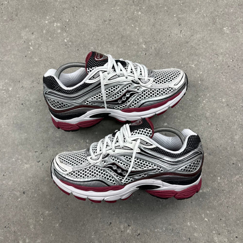 SAUCONY OMNI PRO GRID 9 - SILVER/DARK RED