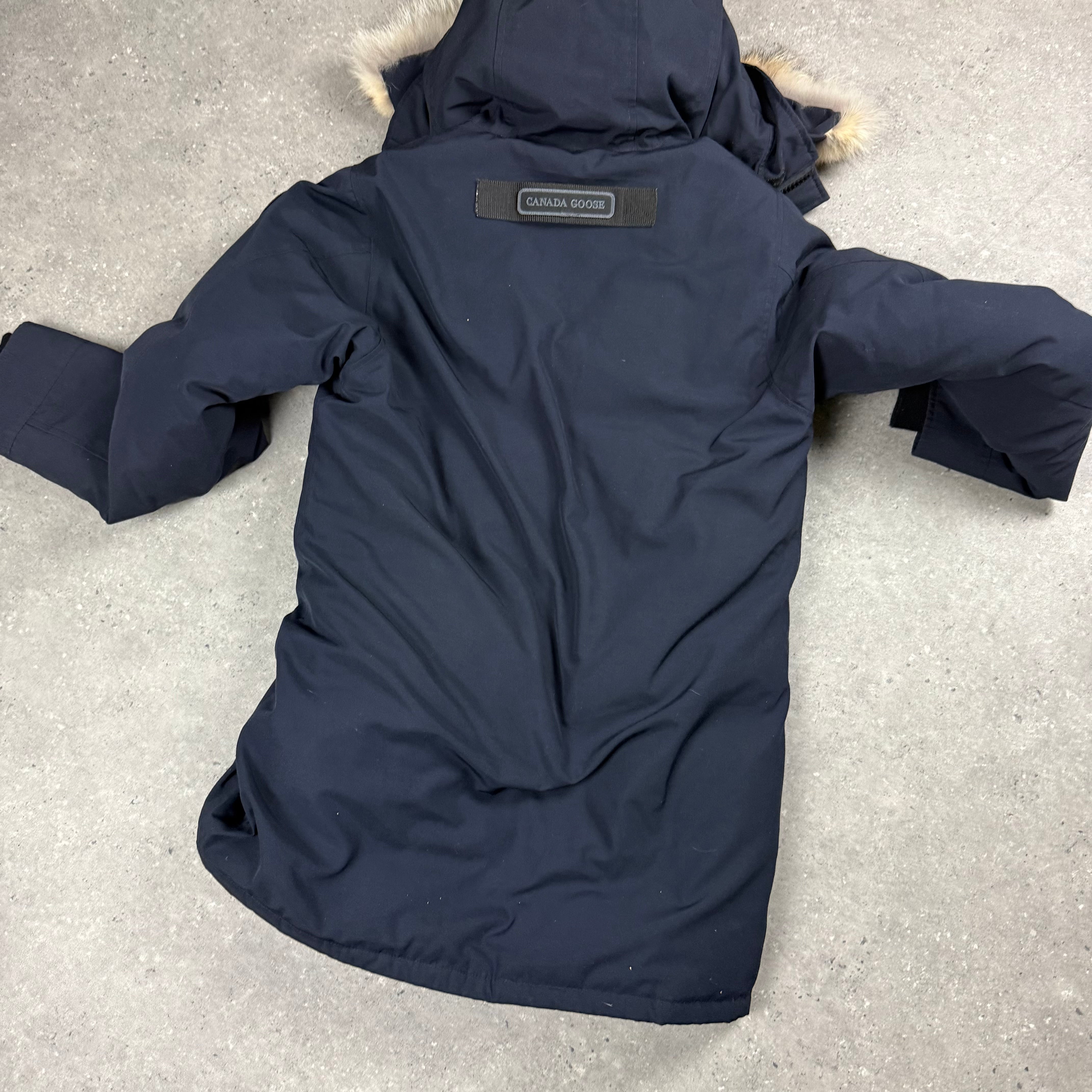 CANADA GOOSE LANGFORD PARKA NAVY BLACK BADGE- (M)