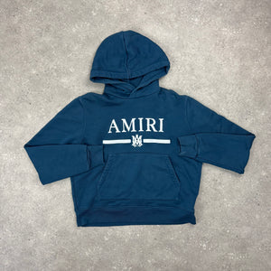 AMIRI MA LOGO TEAL HOODIE - (S)