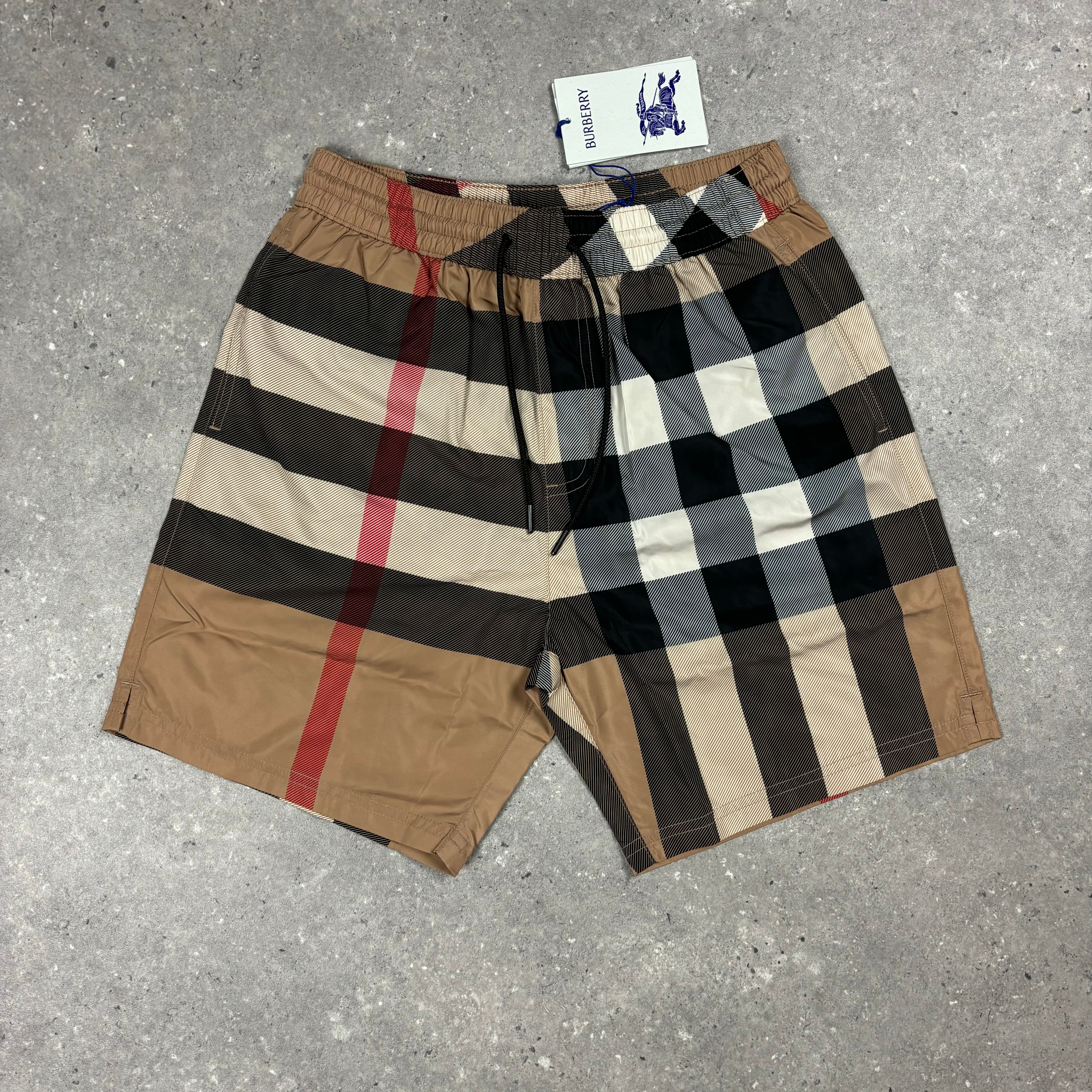 BURBERRY CHECK SWIM SHORTS