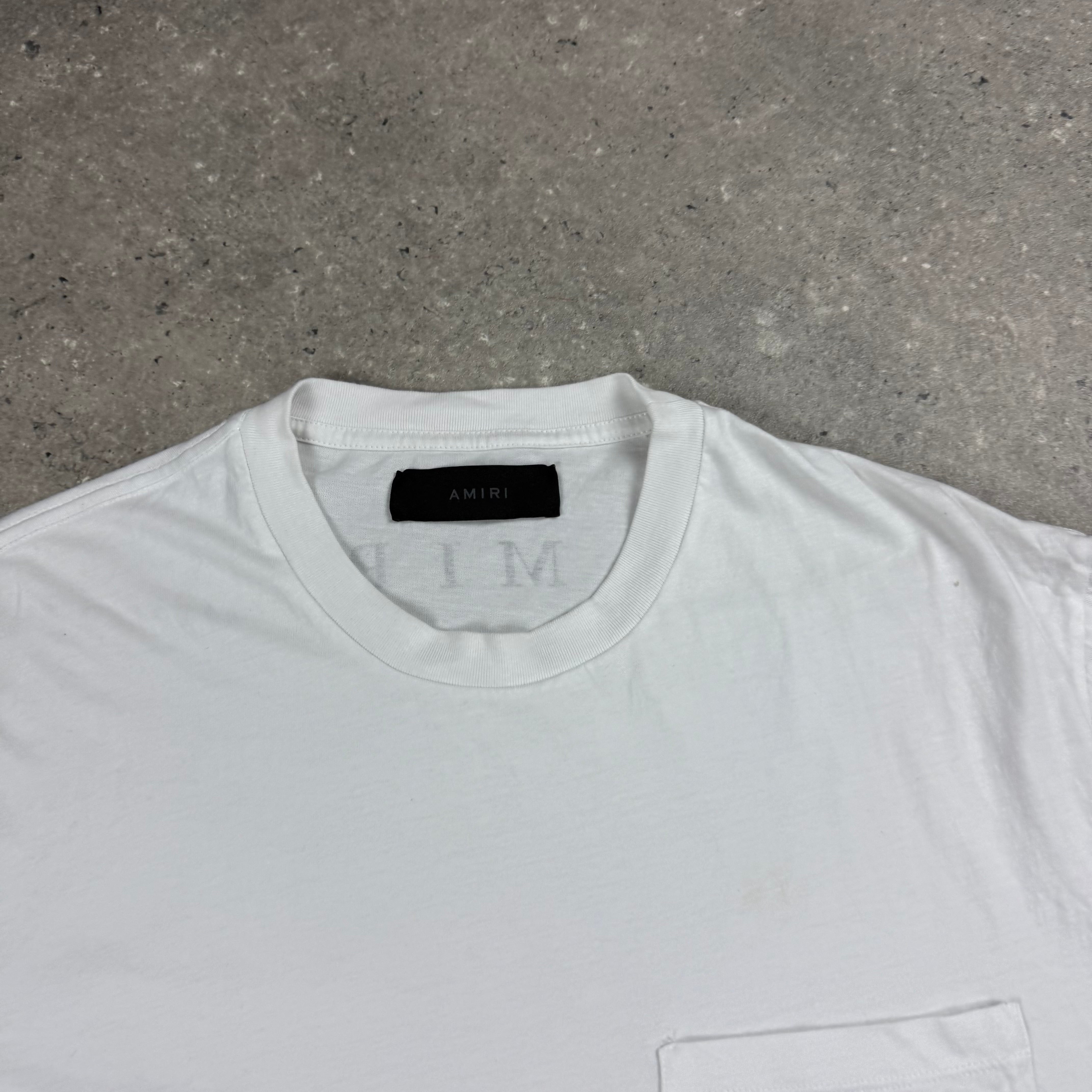 AMIRI MA LOGO T-SHIRT WHITE - (L)