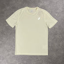 ASICS MINERAL BEIGE JACQUARD T-SHIRT & BLACK 7” SHORTS SET
