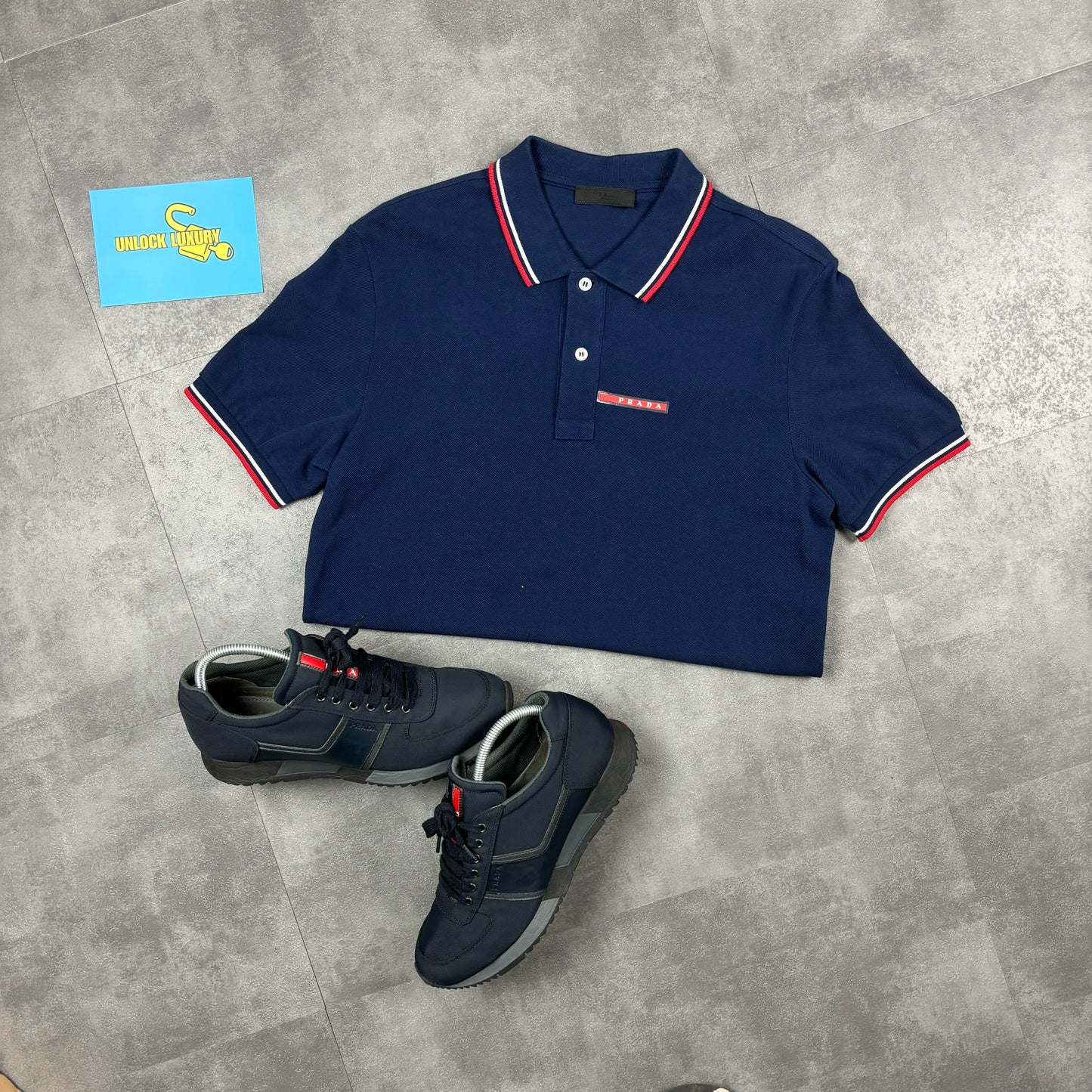 PRADA NAVY RUNNERS (FITS 7.5)