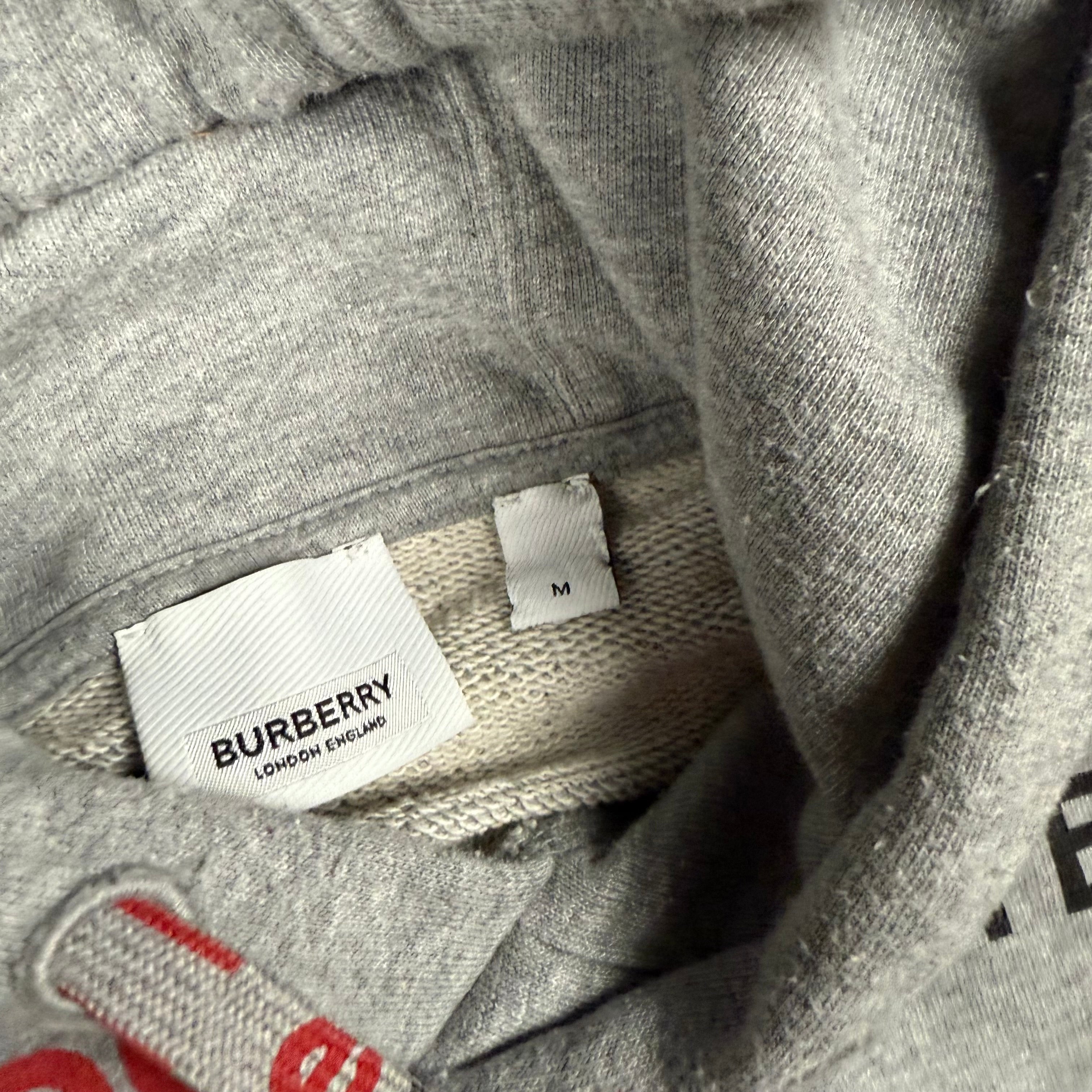BURBERRY GREY HOODIE - (M)