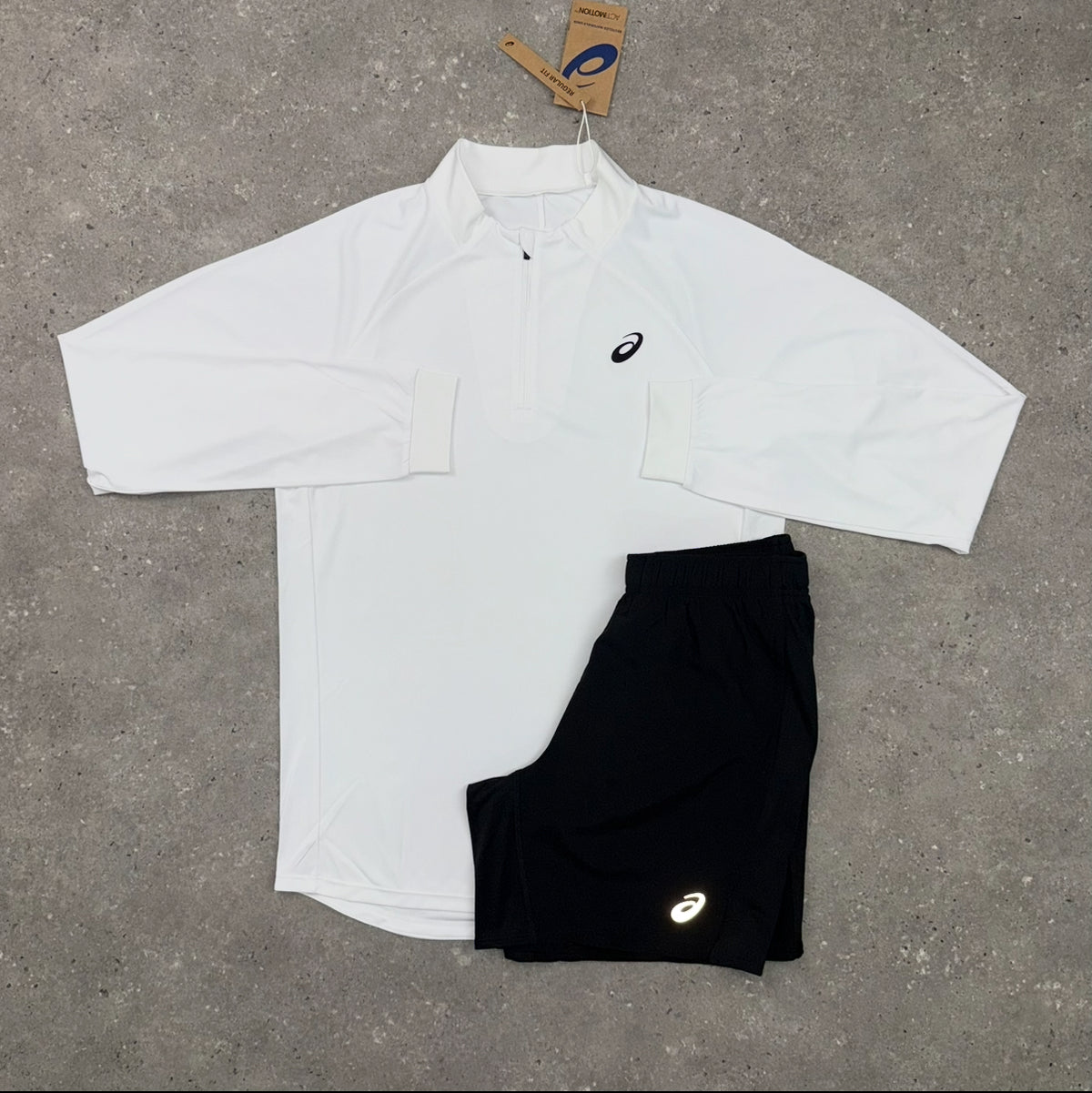 ASICS MATCH 1/4 ZIP TOP & SHORTS SET
