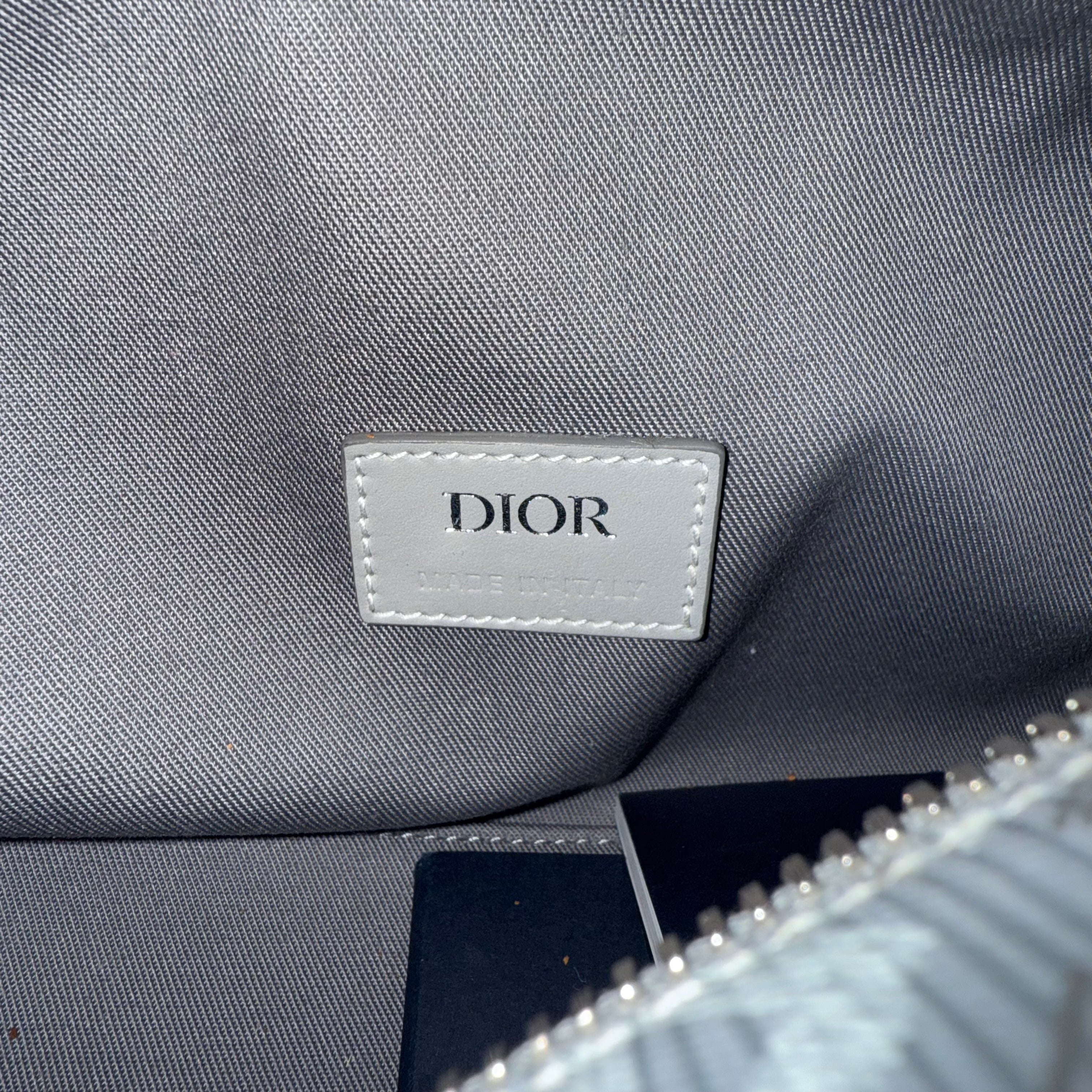 DIOR GREY CD DIAMOND MESSENGER BAG