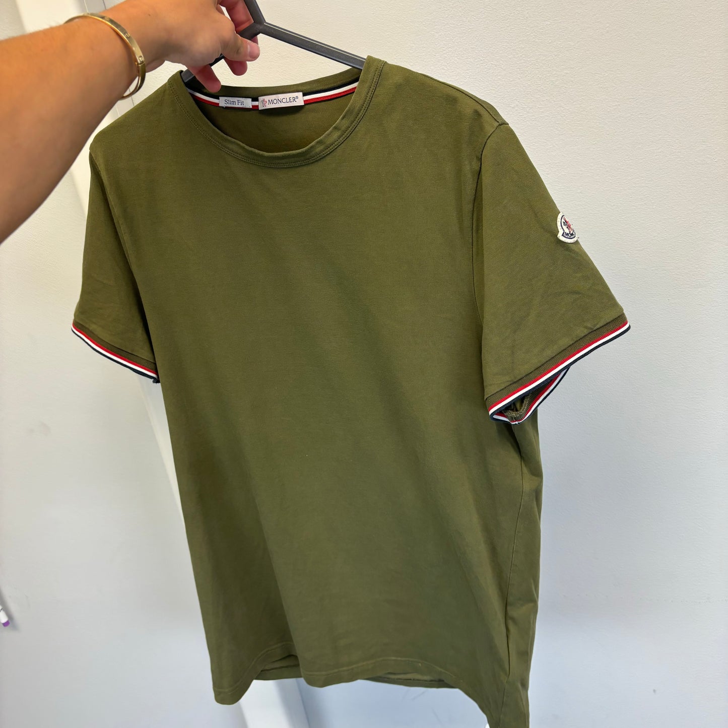 MONCLER MAGLIA T-SHIRT  KHAKI (FITS S/M)