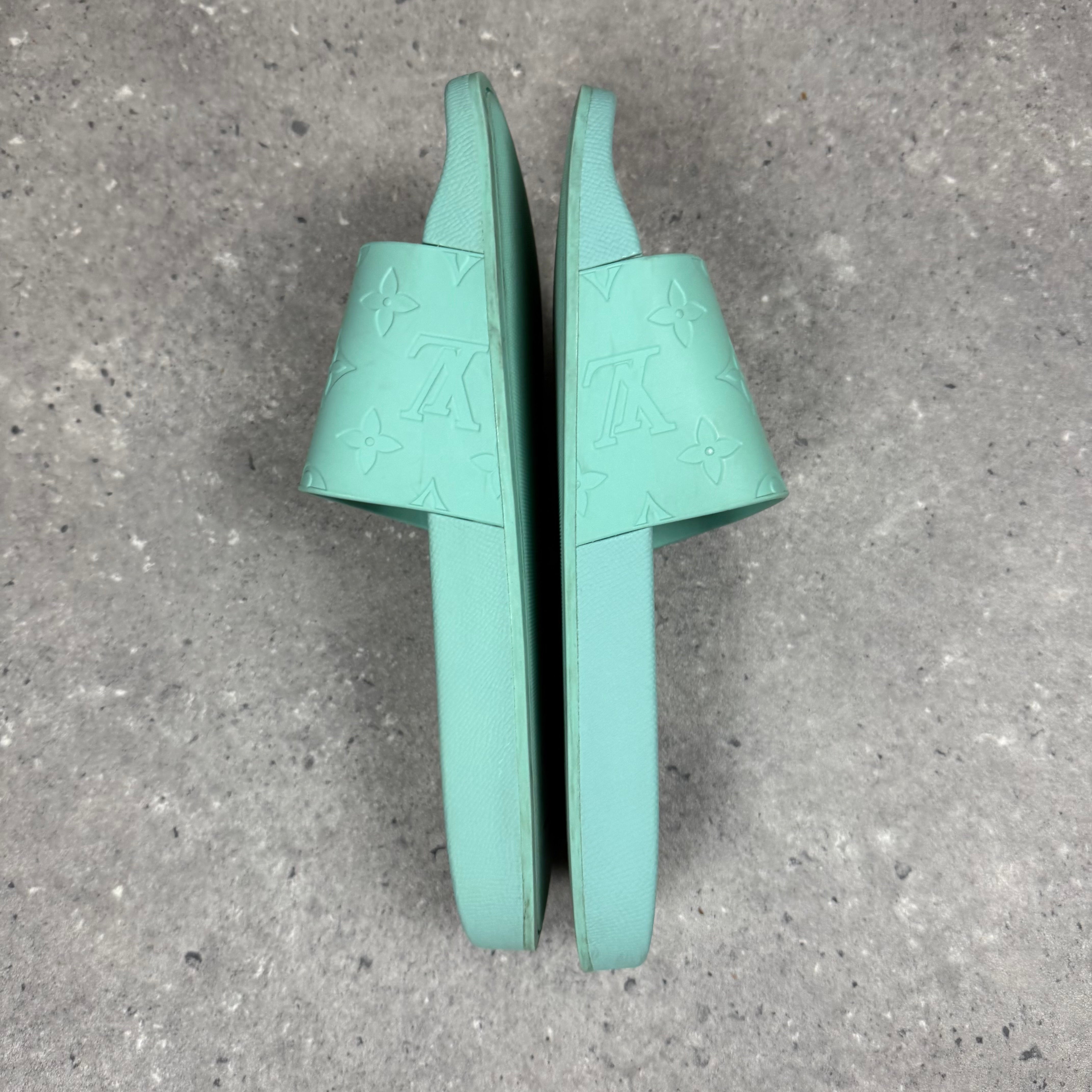 LOUIS VUITTON SLIDERS MINT GREEN - EU41 (FITS UK 8)