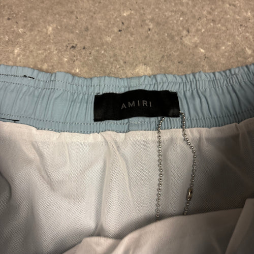 AMIRI DUSTY BLUE SWIM SHORTS - (XL)