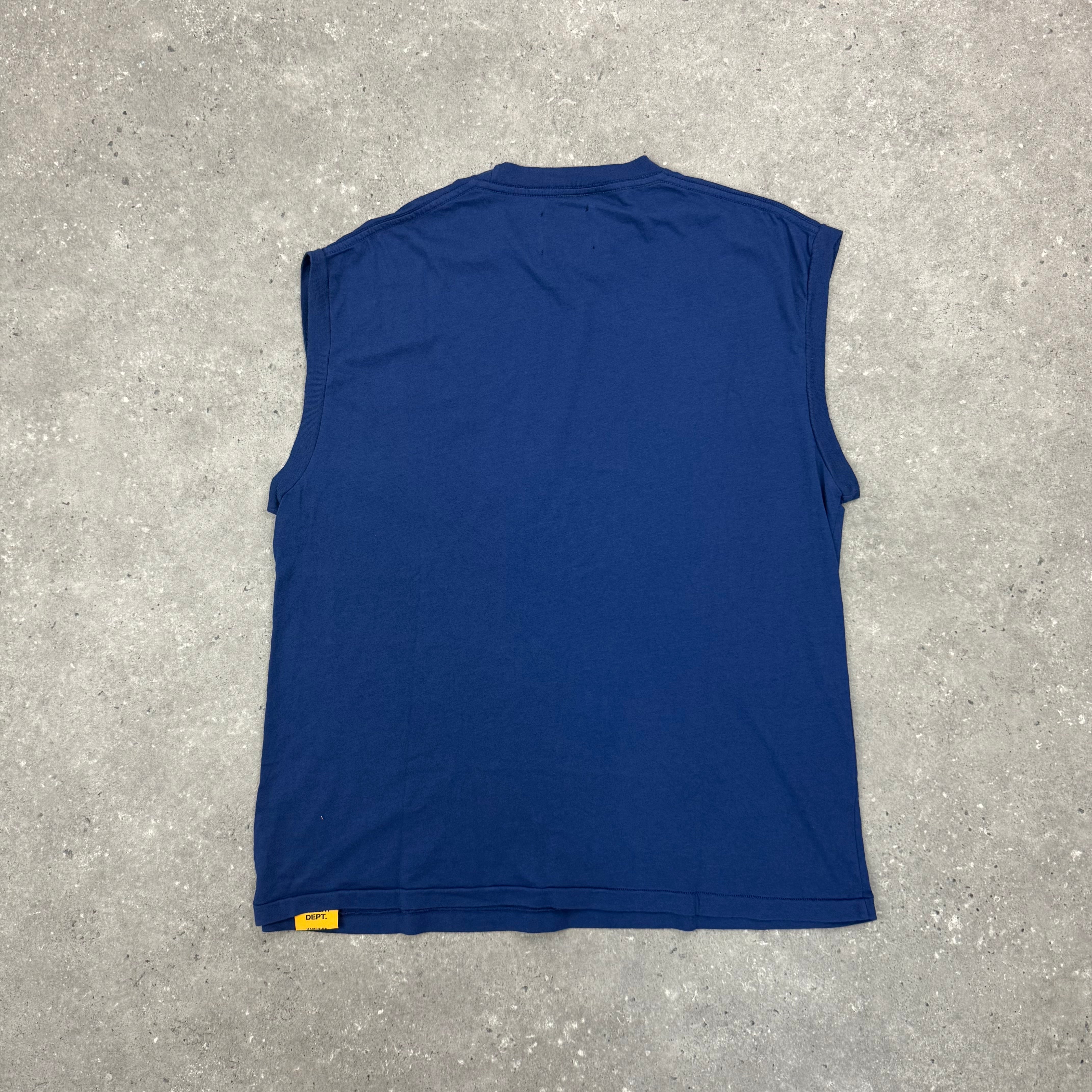 GALLERY DEPT SLEEVELESS T-SHIRT - NAVY BLUE