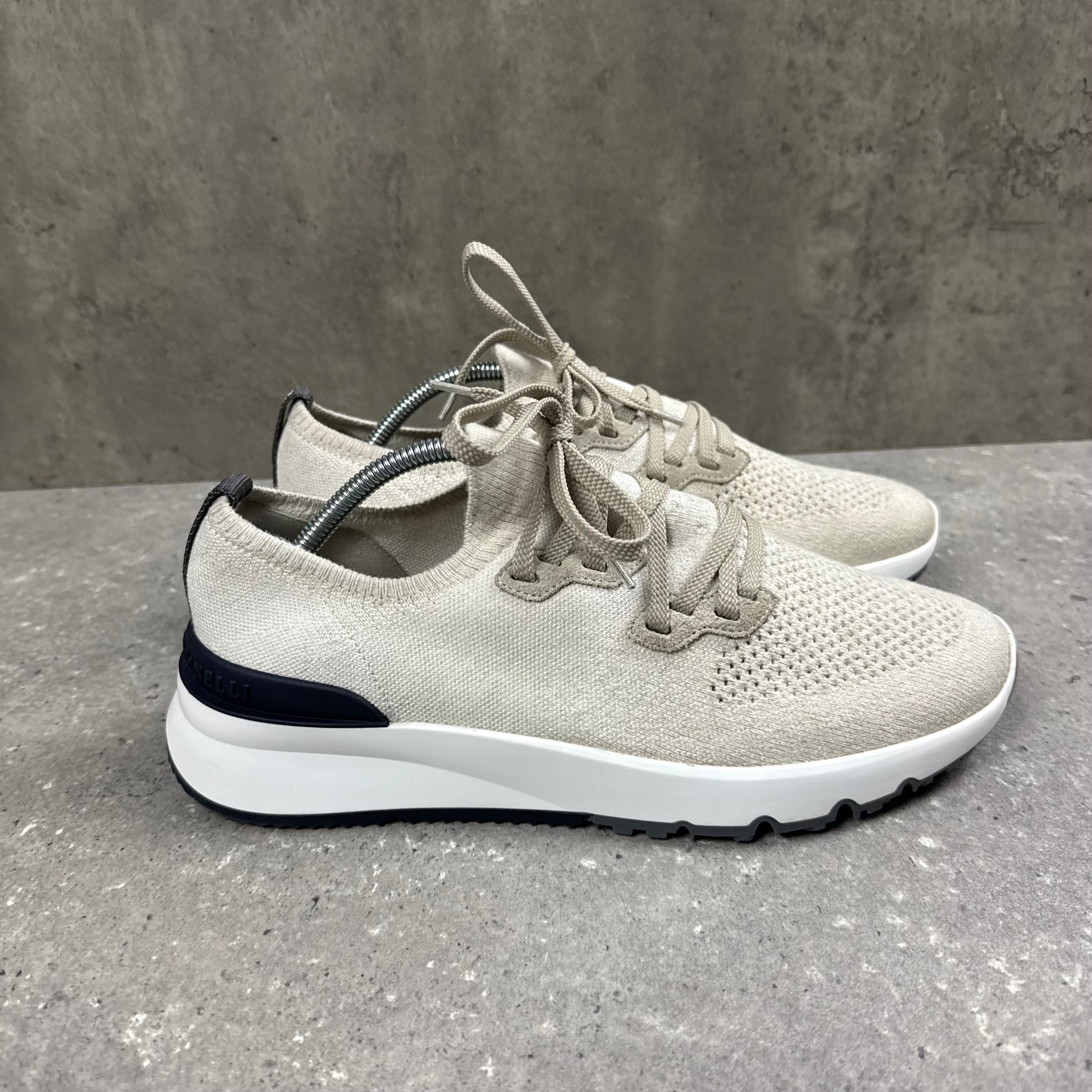 BRUNELLO CUCINELLI KNIT LACE UP SNEAKERS - (EU42 / UK8)
