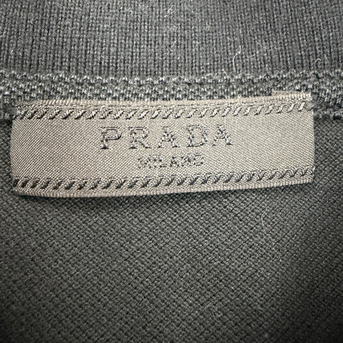 PRADA POLO T-SHIRT BLACK - (M)