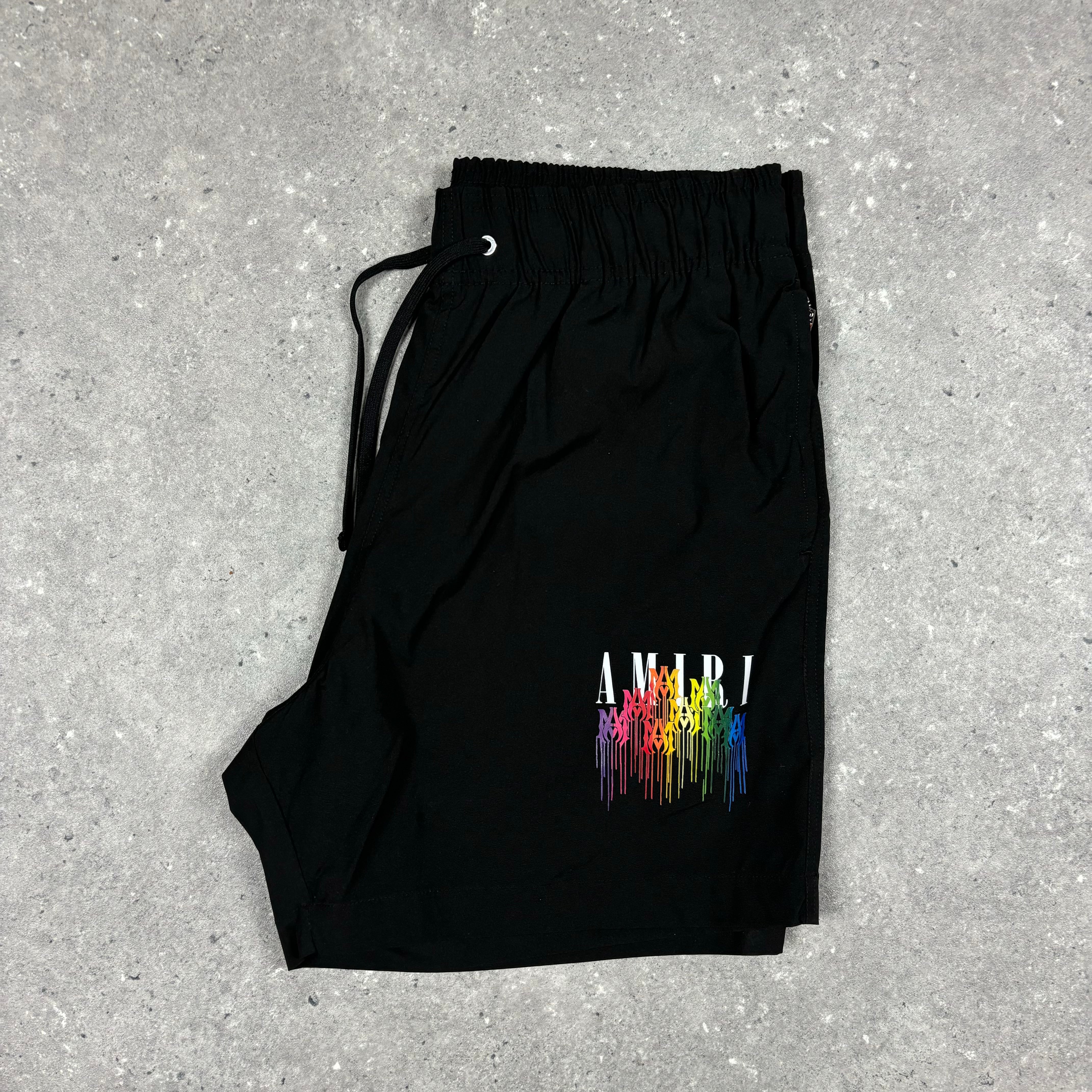 AMIRI DRIP LOGO SWIMMING SHORTS