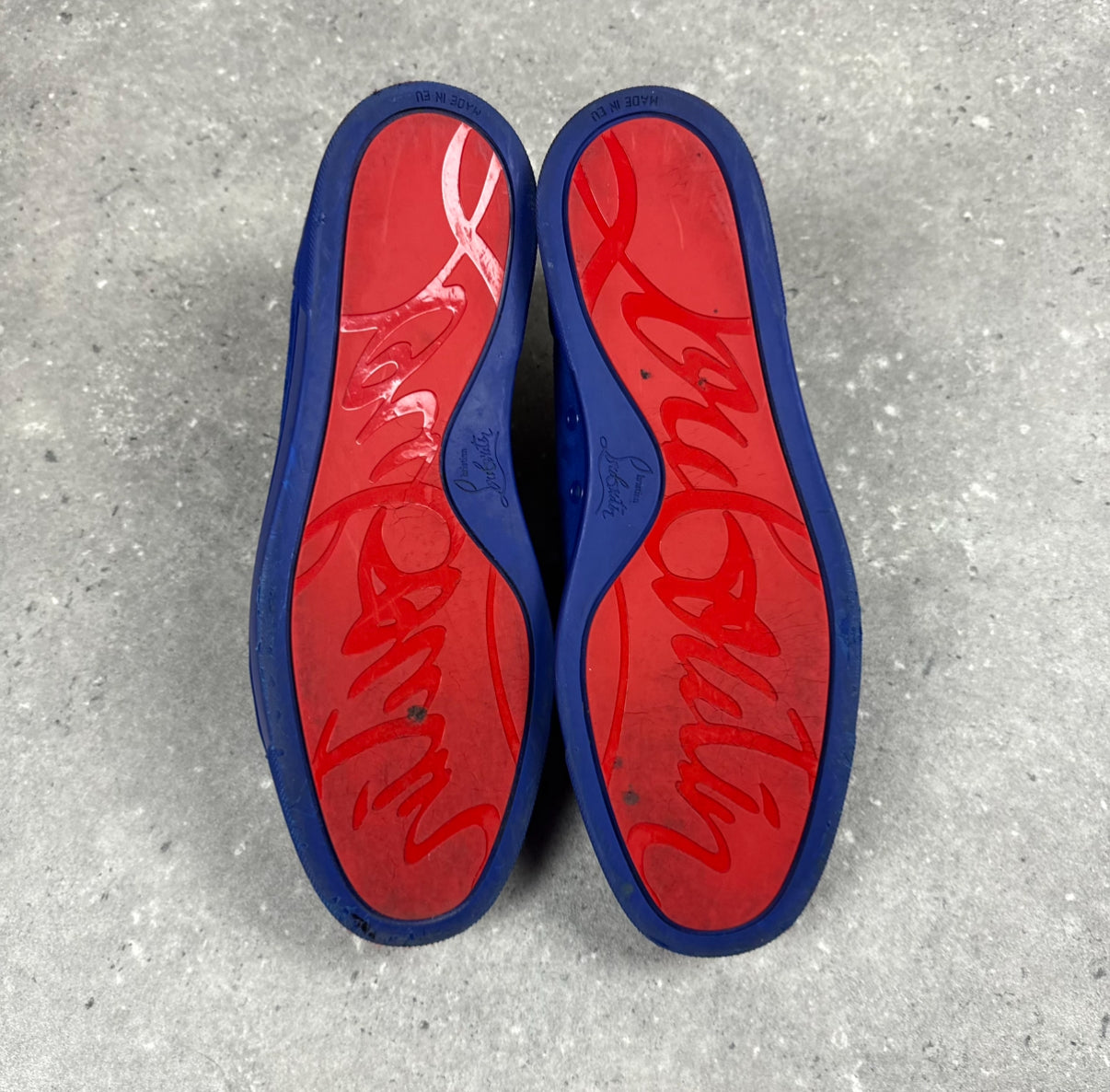 LOUBOUTIN LOW SPIKE BLUE - (EU43.5 / UK9.5)