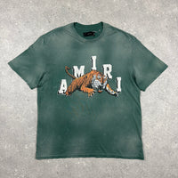 AMIRI VINTAGE TIGER T-SHIRT - GREEN