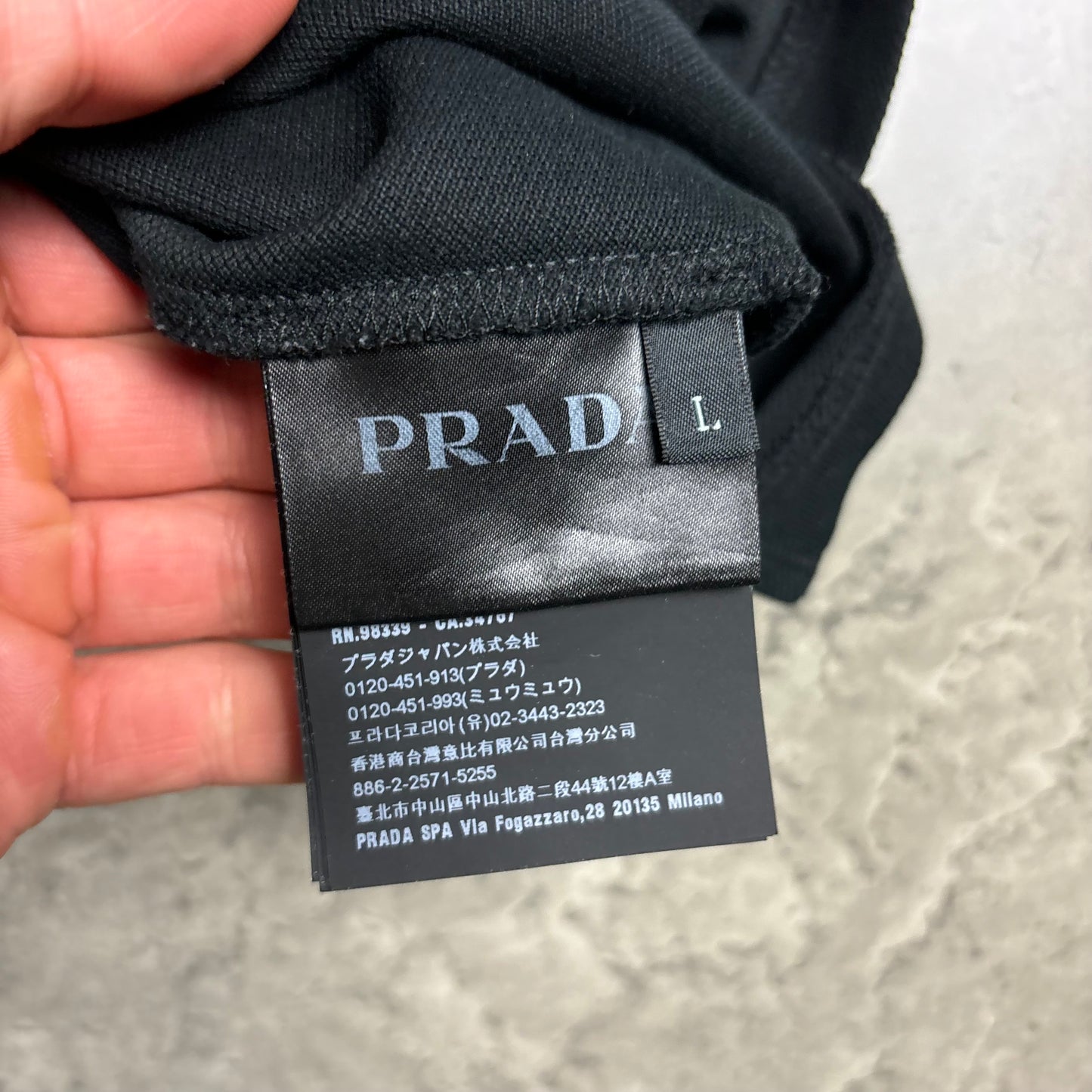 PRADA POLO TOP BLACK (FITS M)