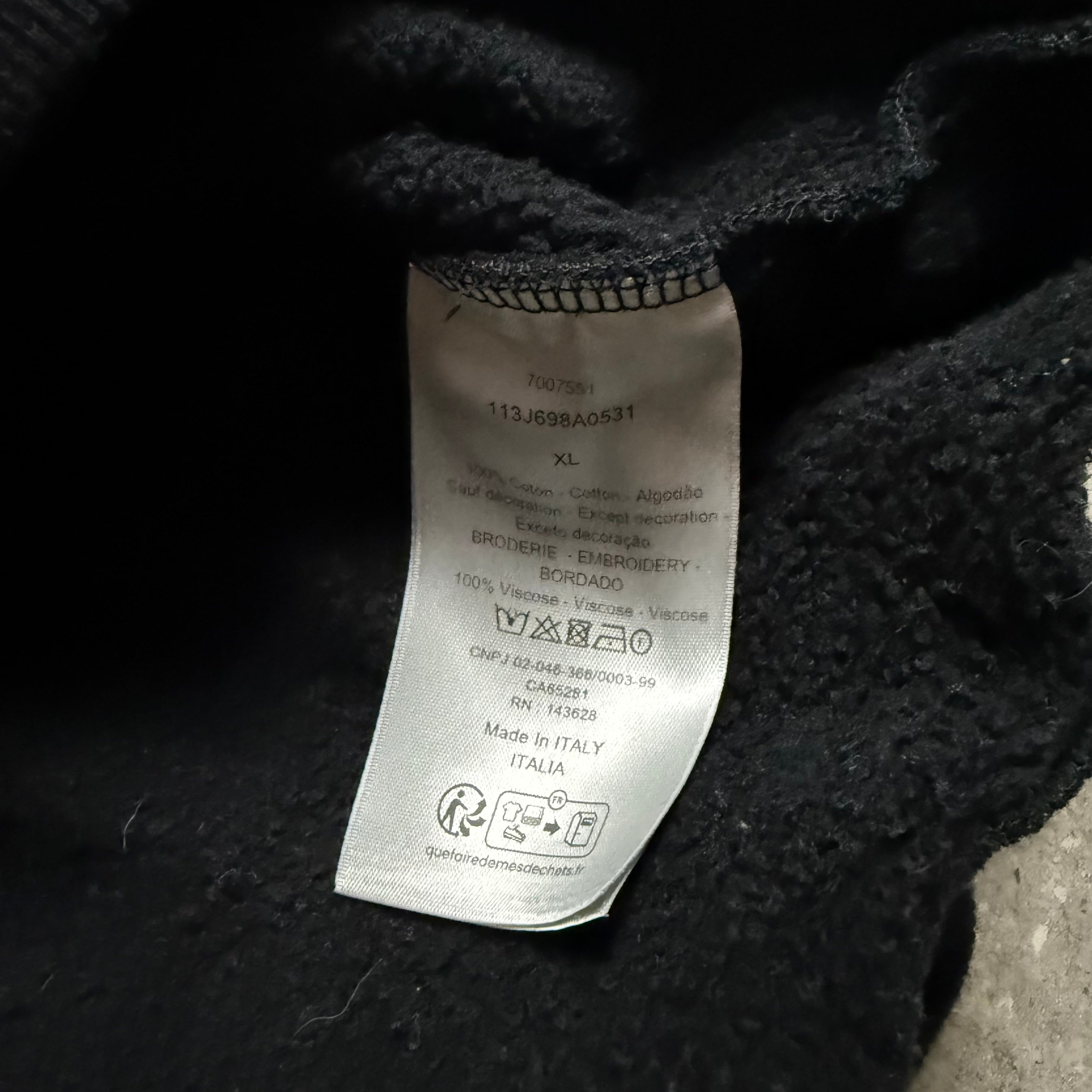 DIOR CD ICON BLACK HOODIE - XL (FITS L)