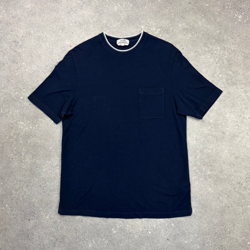 HERMES “H” T-SHIRT NAVY - XL (FITS L)