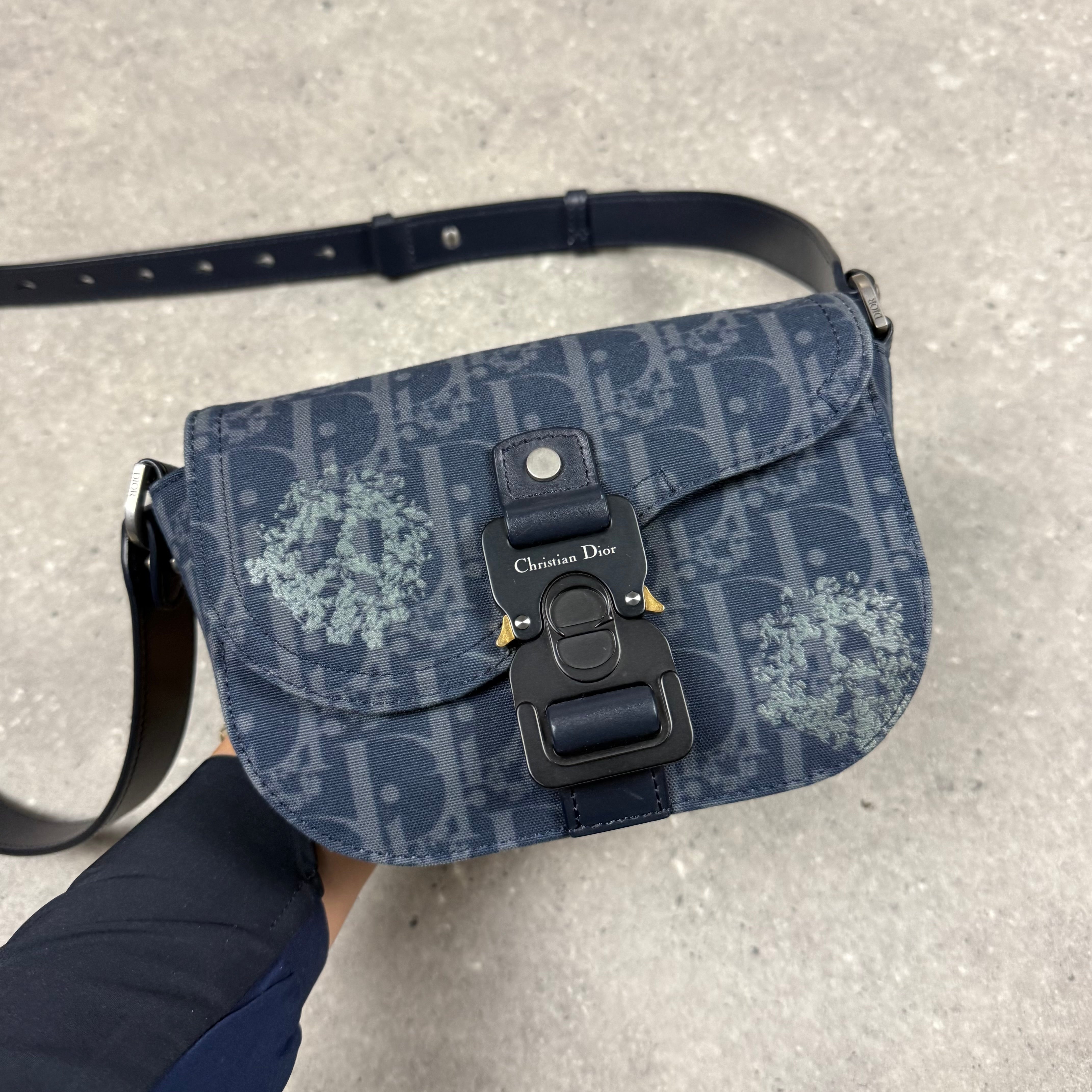 DIOR x DENIM TEARS SADDLE SHOULDER BAG
