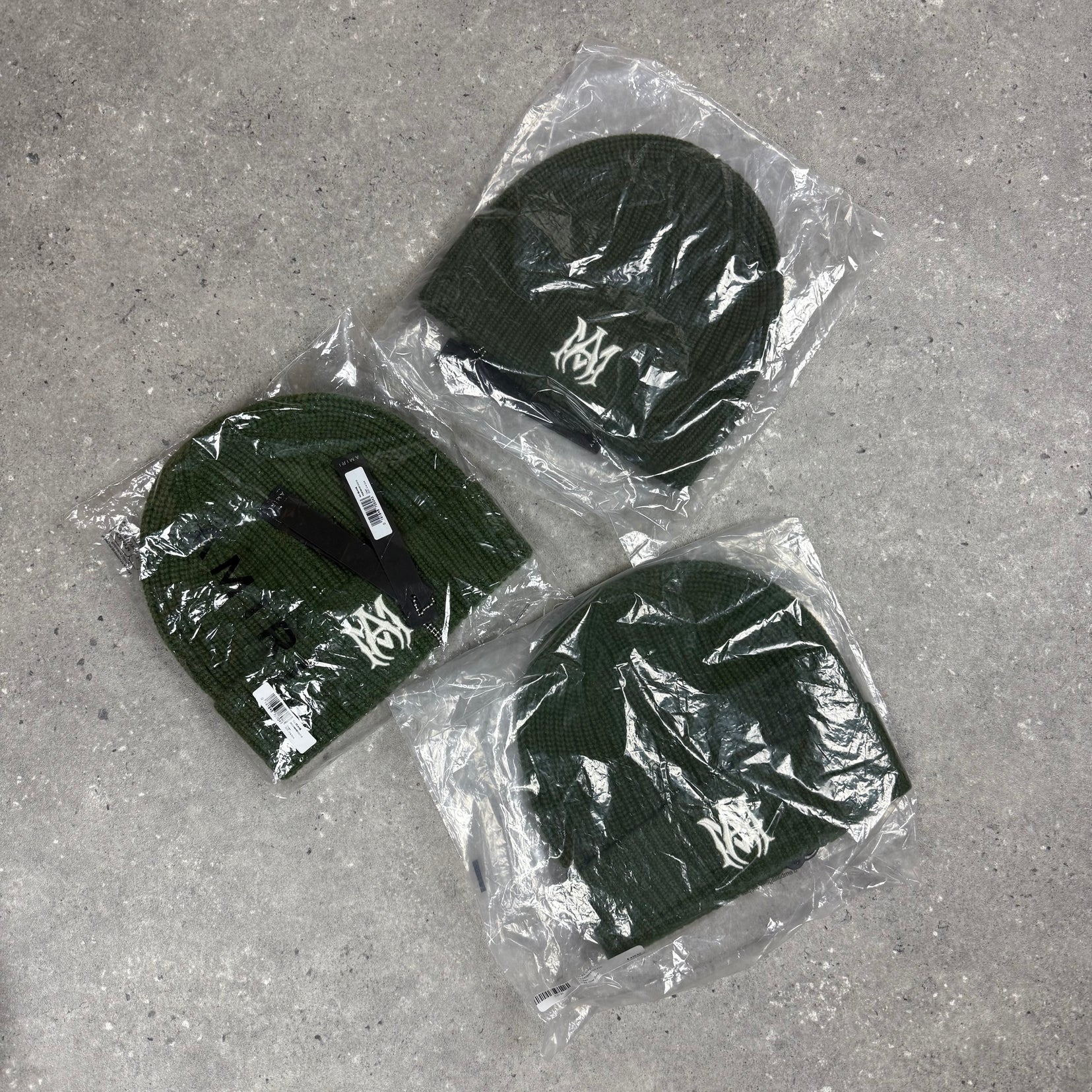 AMIRI GREEN MA LOGO BEANIE
