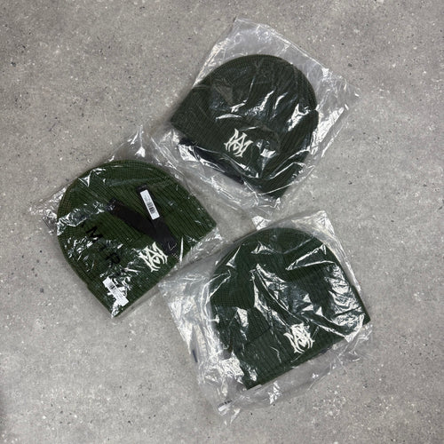 AMIRI GREEN MA LOGO BEANIE