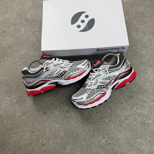 SAUCONY OMNI PRO GRID 9 - WHITE/RED - JUNIOR / KIDS