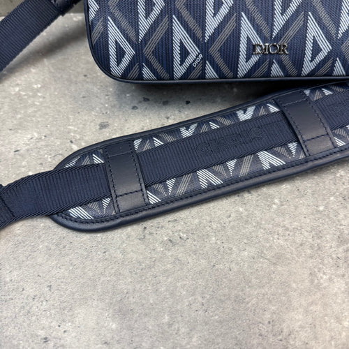 DIOR DIAMOND MESSENGER BAG - NAVY