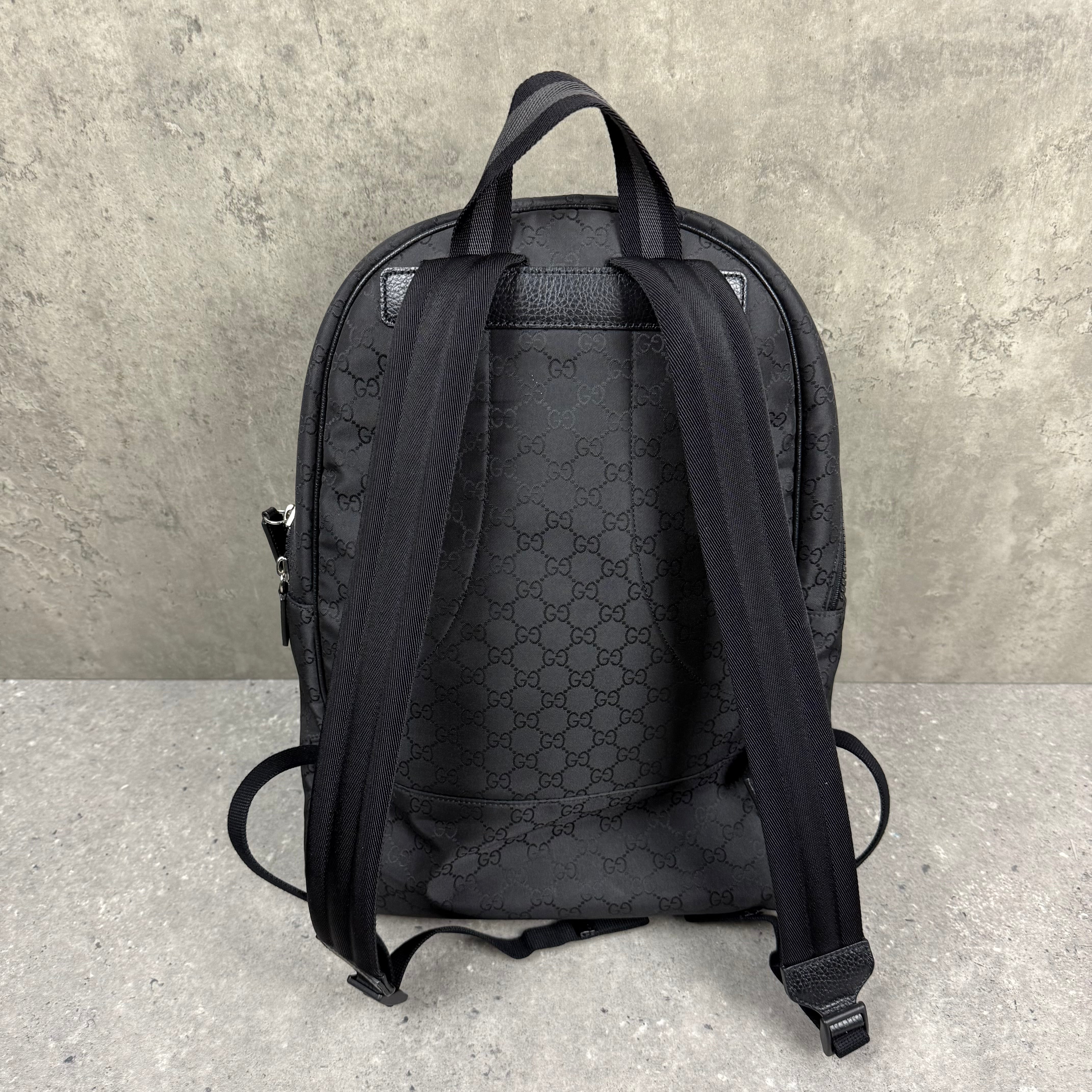 GUCCI BLACK GG NYLON BACKPACK