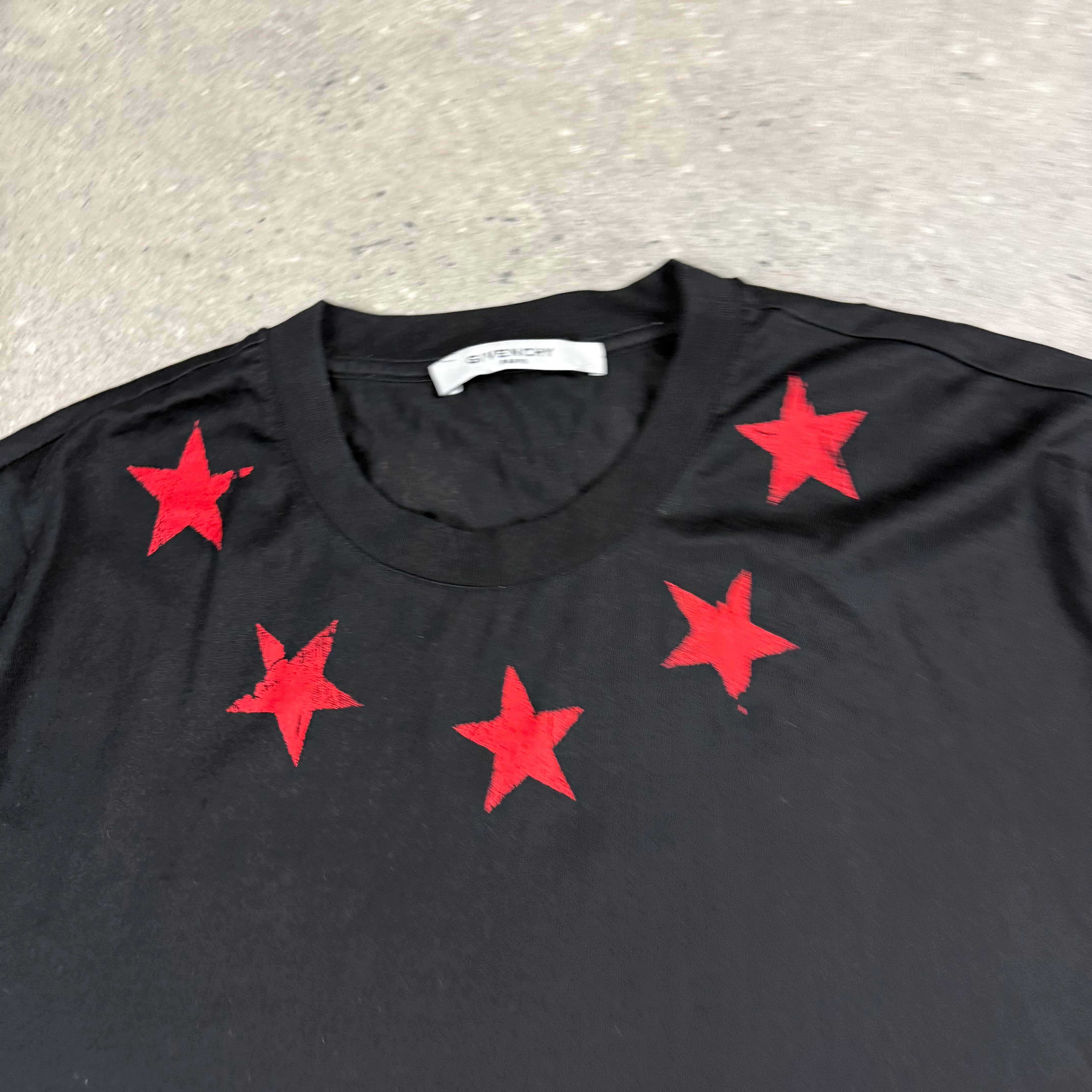 GIVENCHY STARS T-SHIRT BLACK - XL (FITS L)