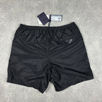 PRADA BERMUDA SWIM SHORTS BLACK - (L)