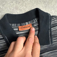 MISSONI POLO T-SHIRT BLACK - (FITS S/M)