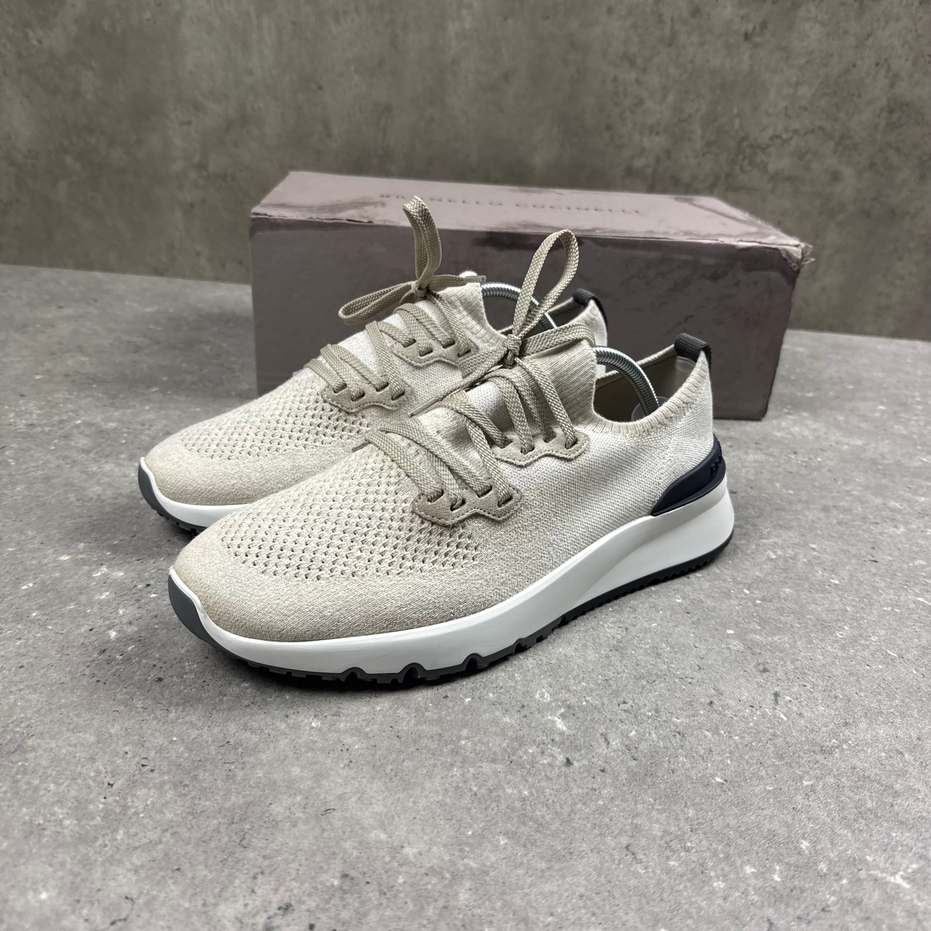 BRUNELLO CUCINELLI KNIT LACE UP SNEAKERS - (EU42 / UK8)