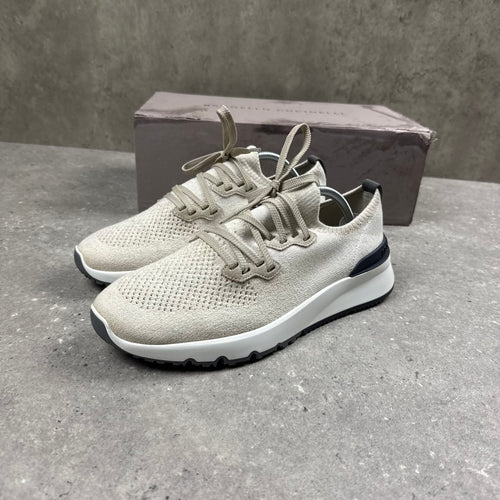 BRUNELLO CUCINELLI KNIT LACE UP SNEAKERS - (EU42 / UK8)